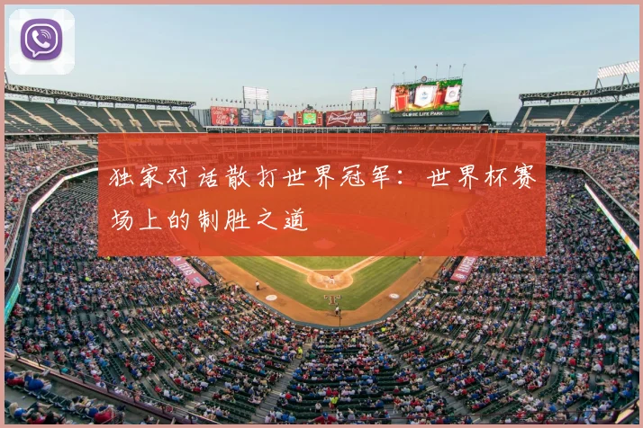 独家对话散打世界冠军：世界杯赛场上的制胜之道